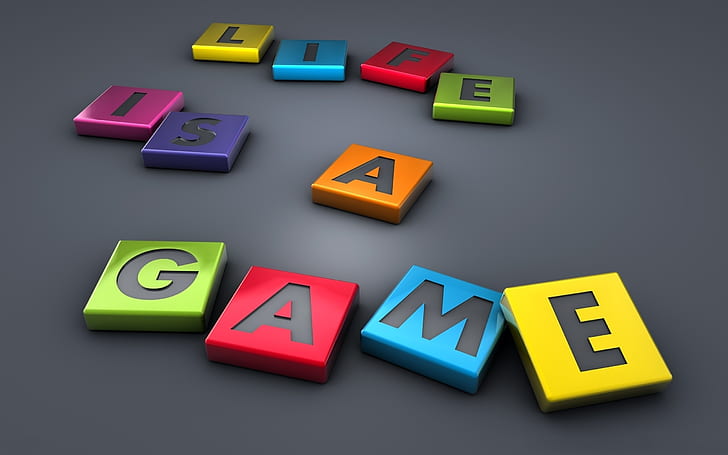 Life is a Game, quote, life quote, background, HD wallpaper