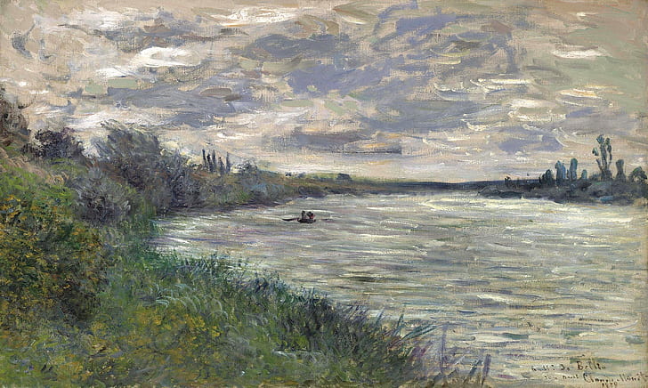 landscape, picture, Claude Monet, The Seine near Vétheuil. Stormy Weather
