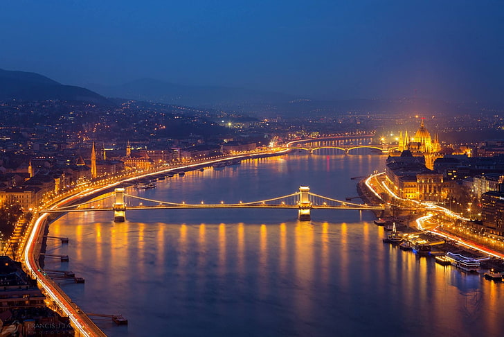 Hd Wallpaper Chain Bridge Budapest Hungary Europe Danube 8k Uhd