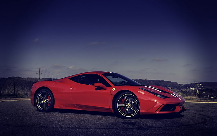 red Ferrari LaFerrari, 458, speciale, italy, car, speed, land Vehicle, HD wallpaper