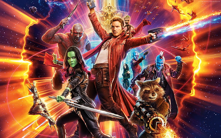 Star-Lord, Guardians of the Galaxy Vol. 2, Drax, best movies, HD wallpaper
