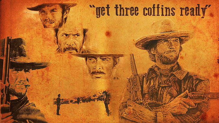 cowboy wallpaper, evil, Western, bad, Clint Eastwood, Good, Clinton Eastwood