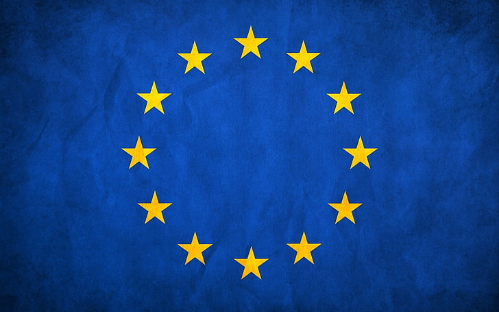 European union, Flag, Stars, Texture, blue, shape, star shape, HD wallpaper