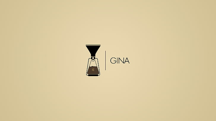 Gina, mugs, coffee stains, logo, goats, HD wallpaper