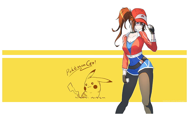 anime, anime girls, Pokémon, Pokemon Go, Pokémon trainers, HD wallpaper