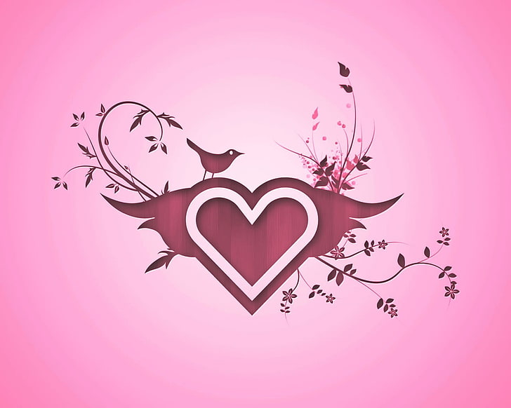 pink, heart shape, creativity, pink color, art and craft, love, HD wallpaper