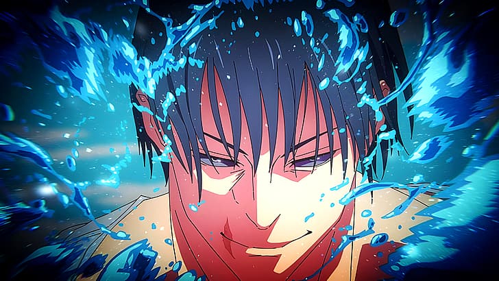 Jujutsu Kaisen, anime, Anime screenshot, Fushiguro Toji, water splash, HD wallpaper