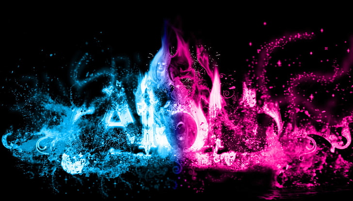 blue and pink illustration, Aion, colorful, video games, splashing