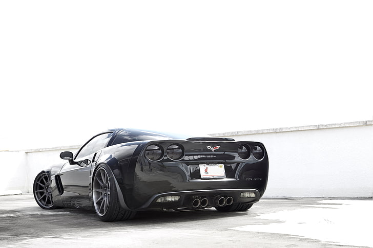 black Chevrolet Corvette coupe, z06, cars, auto, land Vehicle, HD wallpaper