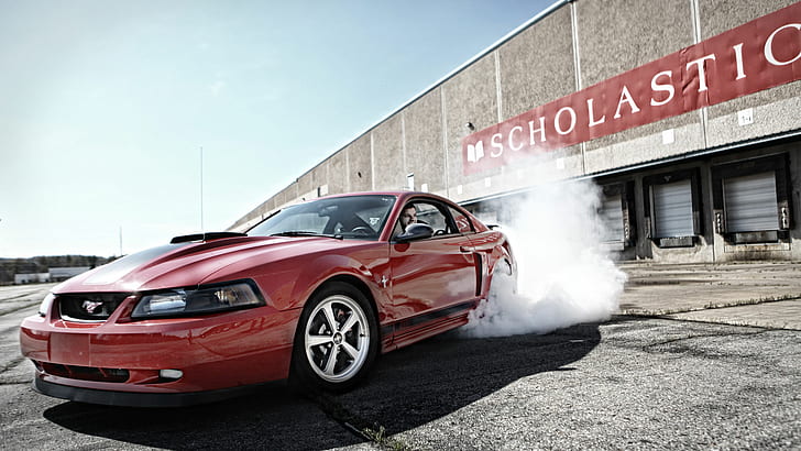 Hd Wallpaper Ford Mustang Mach 1 Burnout Smoke Hd Cars Wallpaper Flare
