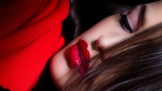 HD wallpaper: face, woman-girl-sexy-lips-lipstick-makeup | Wallpaper Flare