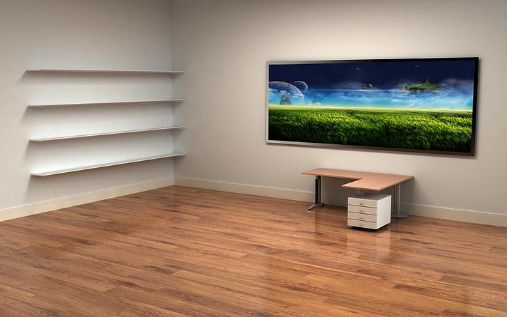 HD wallpaper: artwork, flooring, hardwood floor, technology, indoors, wood  - material | Wallpaper Flare