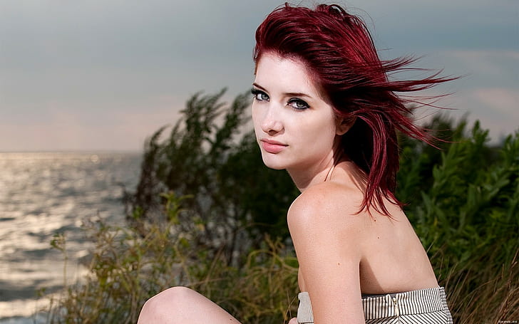 Susan Coffey, model, redhead, HD wallpaper