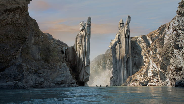 movies the lord of the rings tolkien argonath statues 2011x1135  Entertainment Movies HD Art