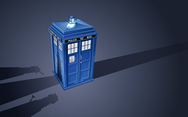 blue police booth illustration, Doctor Who, built structure, architecture, HD wallpaper