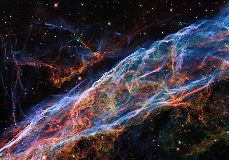 nebula, Hubble, telescope, Veil, Z. Levay, HD wallpaper