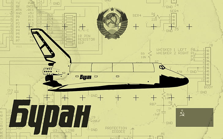 aircraft, buran, cccp, red, russia, russian, shuttle, soviet, HD wallpaper