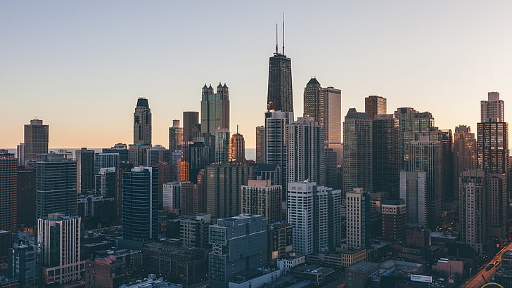 chicago, ilinois, city, skyscraper, cityscape, united states, HD wallpaper