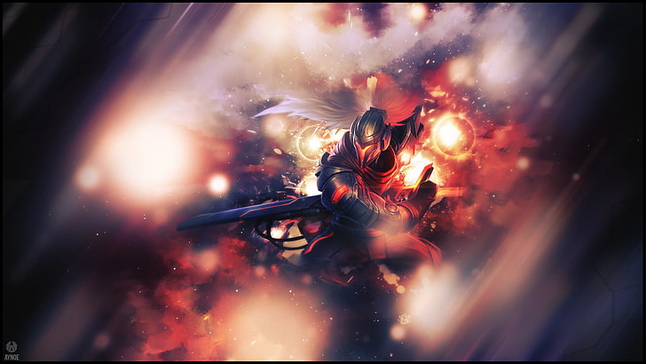 game character clip art, League of Legends, Yasuo, abstract, backgrounds, HD wallpaper