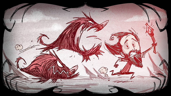 Dont Starve, art and craft, creativity, representation, red, HD wallpaper