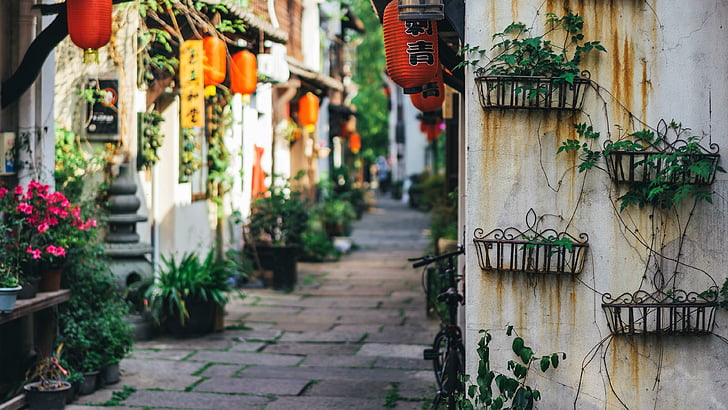 street, xiaohe street, hangzhou, zhejiang, china, asia, street view, HD wallpaper