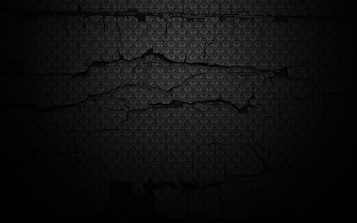 texture, monochrome, pattern, minimalism, night, dark, cracked, HD wallpaper