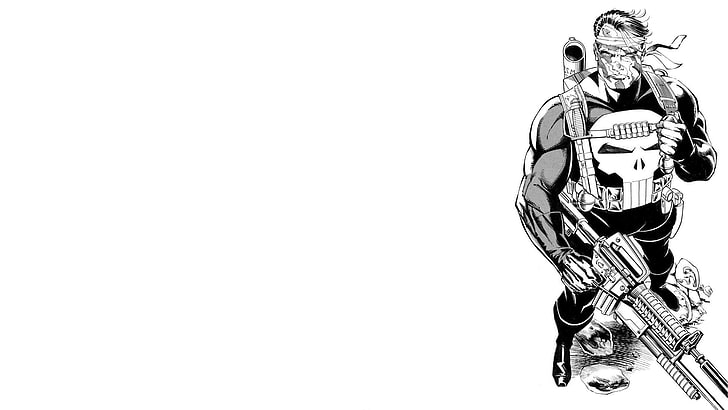 male character illustration, The Punisher, Frank Castle, Marvel Comics, HD wallpaper