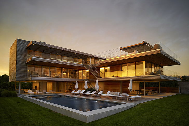 house, architecture, modern, mansions, swimming pool