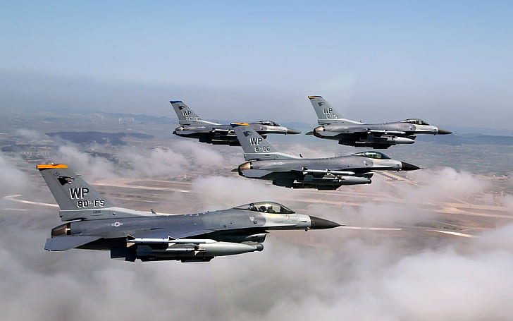 airplane, General Dynamics F-16 Fighting Falcon, military