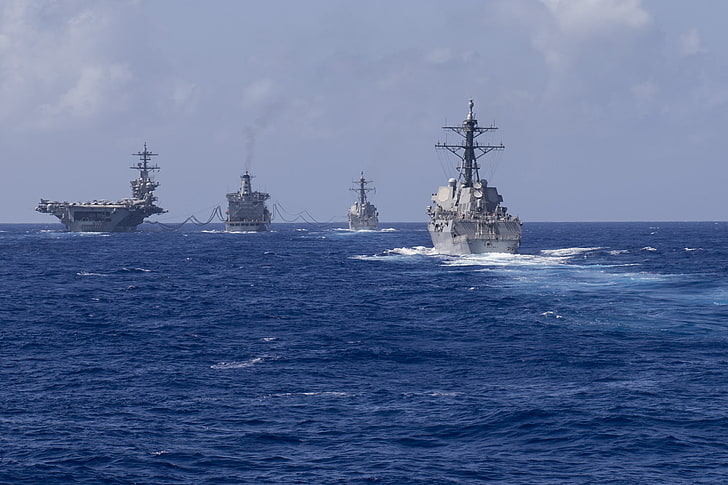 United States Navy, Carrier Strike Group, USS Halsey DDG-97, HD wallpaper