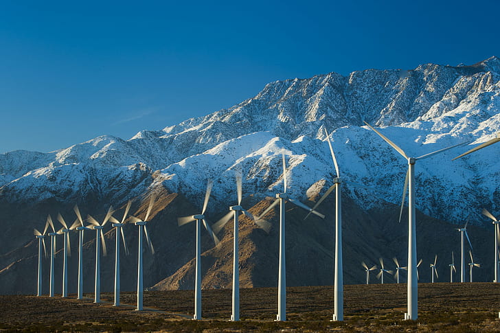 white windmills during daytime, california, california, Renewable Energy Development, HD wallpaper
