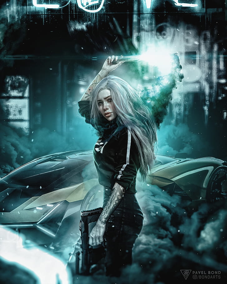 Cyberpunk 2077, video games, futuristic, science fiction, women, HD wallpaper