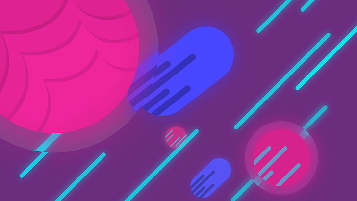 photo of pink and blue abstract illustration, space, Flatdesign