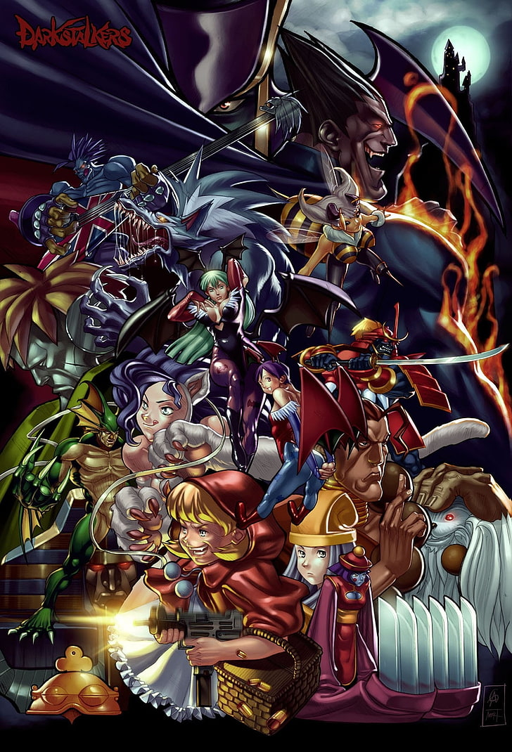 darkstalkers video games artwork morrigan aensland lei lei bulleta 1600x1026  Anime Hot Anime HD Art, HD wallpaper