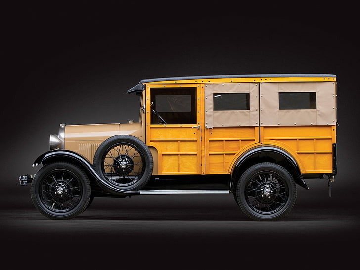 150d, 1929, ford, model a, stationwagon, woody, HD wallpaper