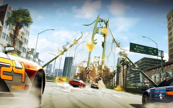 Burnout Paradise, racing speed game application, cars, race