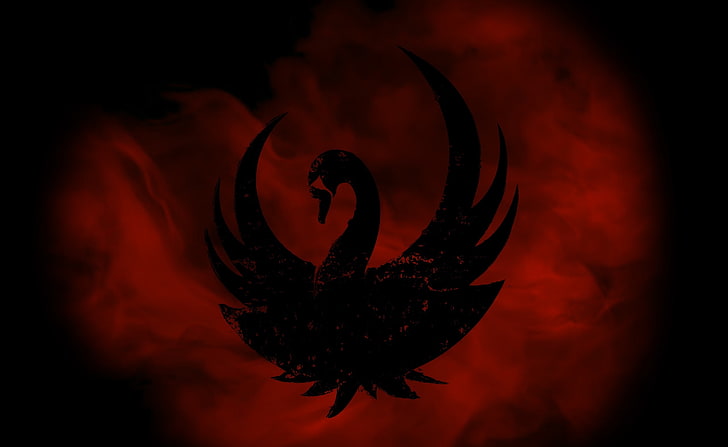 The Black Swan, black bird logo illustration, Movies, Other Movies