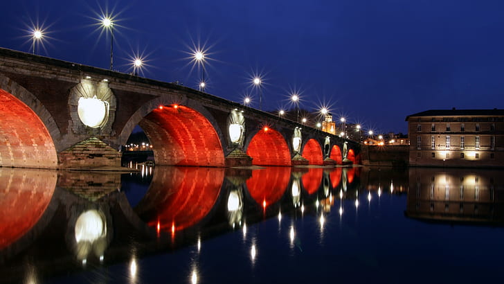 Toulouse, Pont-Neuf, Garonne, France, HD wallpaper