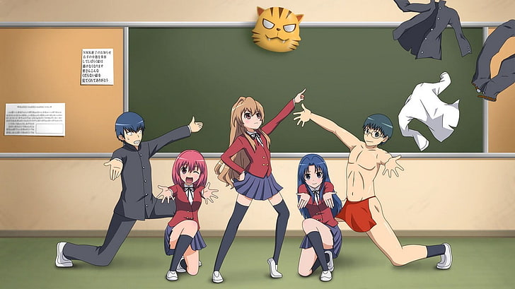 anime screenshot, Toradora!, girls, child, childhood, group of people, HD wallpaper