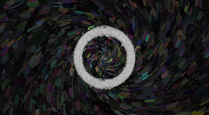 spiral multicolored painting, digital art, circle, multi colored