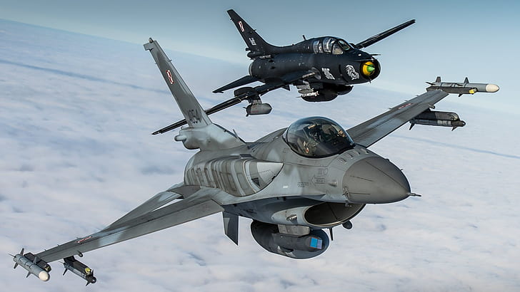 Fighter, F-16, Fighter-bomber, F-16 Fighting Falcon, Su-22