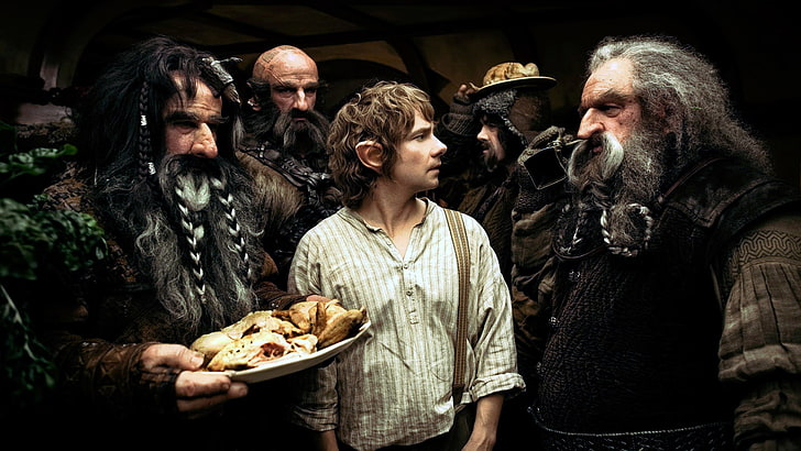 The Hobbit: An Unexpected Journey, movies, Bilbo Baggins, dwarfs, HD wallpaper