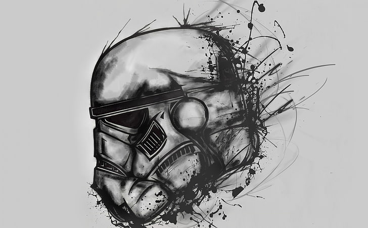 Stormtrooper, Star Wars Stormtrooper illustration, Movies, starwars