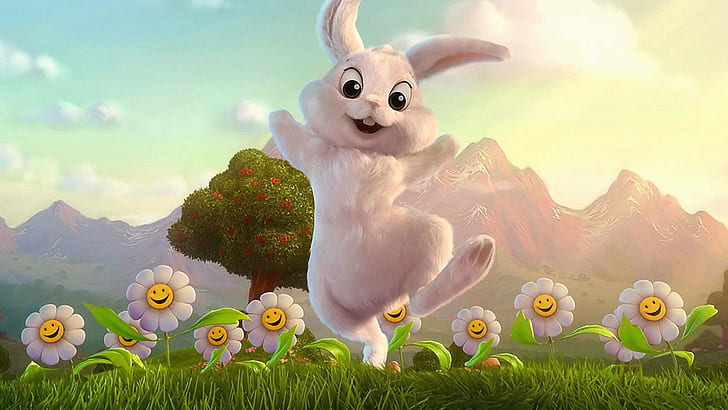 HD wallpaper: Happy bunny, cartoon | Wallpaper Flare