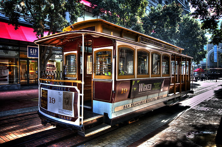 San Francisco, tram, vintage, vehicle