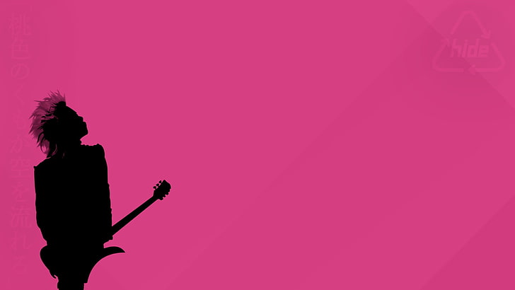 black and red corded device, hide (musician), pink, minimalism, HD wallpaper