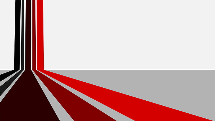 Abstract, Lines, Minimalist, Red, HD wallpaper