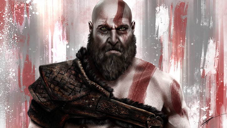 kratos, god of war 4, games, ps games, hd, 4k, 5k, artwork