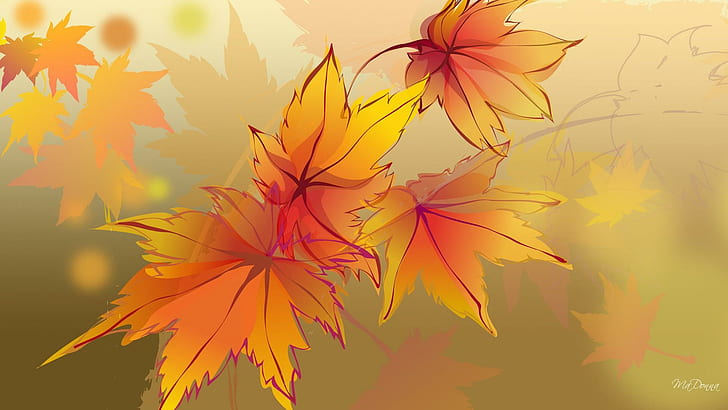 Autumn Transparency Ii, firefox persona, yellow, orange, gold, HD wallpaper