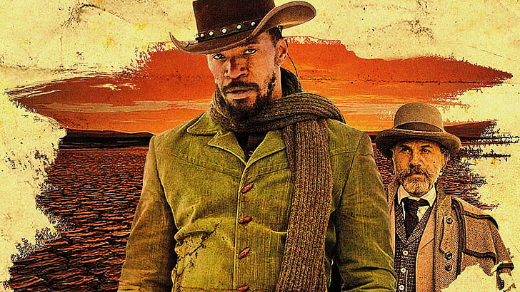 Movie, Django Unchained, Christoph Waltz, Jamie Foxx
